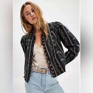 Free People Sorel Cottage Jacket Black XS